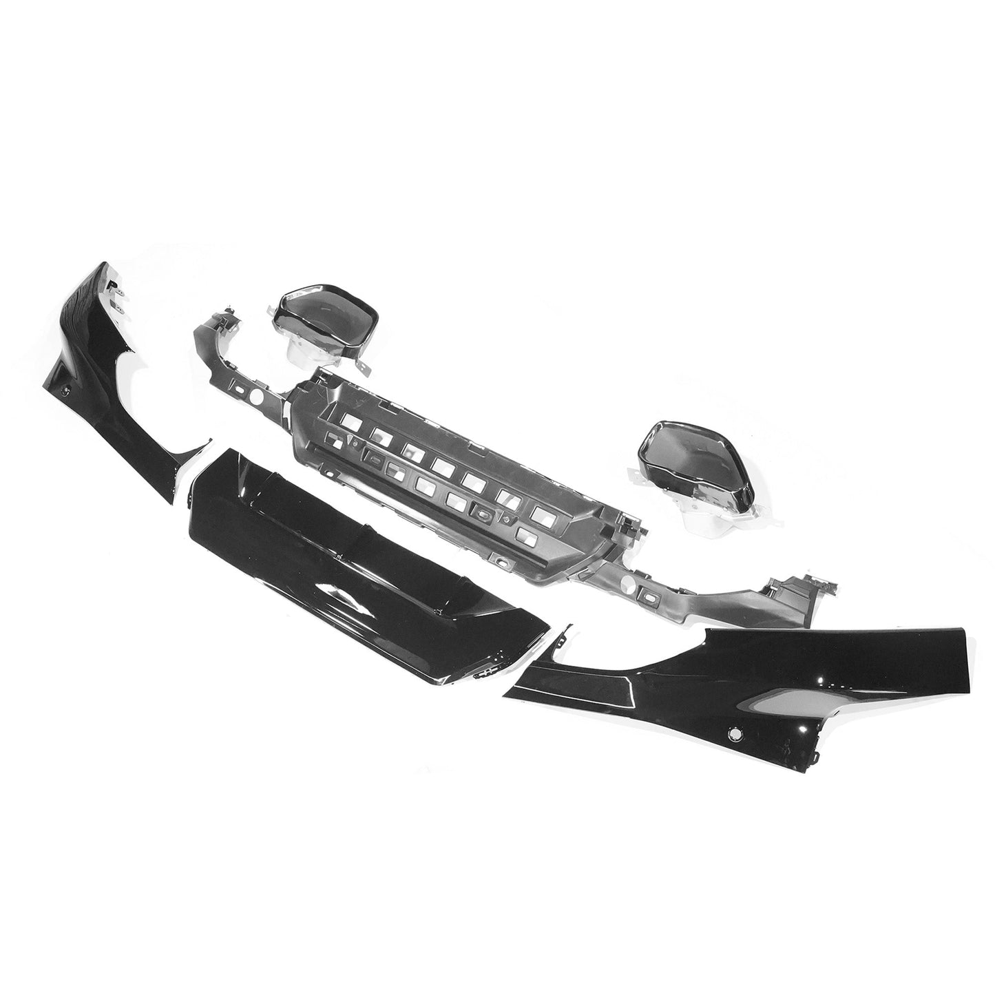 BMW 2 Series G42 Rear Diffuser & Valance Gloss Black - M240i/240i Style OEM+ Look with Exhaust Tip Finishers - Rear Splitter Lower Bumper Insert/Exhaust Surround/Rear Apron - Fits 2022+ Coupe - Blak by CT Carbon