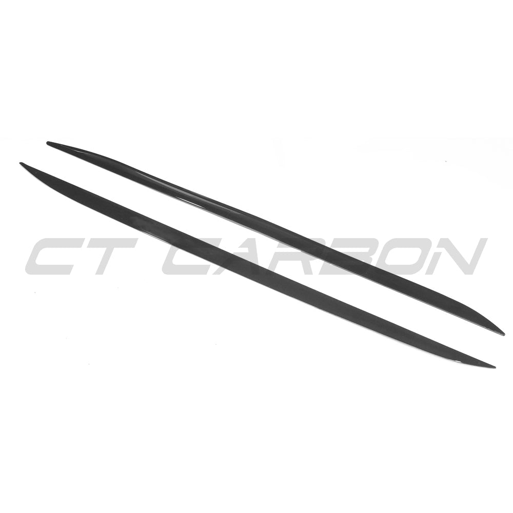 BMW 4 Series G22/G23 Side Skirts & Side Skirt Extensions Gloss Piano Black – M Performance (MP) Style Rocker Panel/Sill Extensions, Side Splitters & Blades – BLAK by CT Carbon ABS – Fits 2020+ Coupe & Convertible