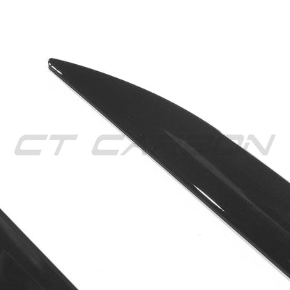 BMW 4 Series G22/G23 Side Skirts Gloss Black - M Performance/MP Style Sill Extensions | Side Splitters/Rocker Panel Skirts/Aero Blades - Coupe & Convertible 2020+ | ABS Piano Black - BLAK by CT Carbon