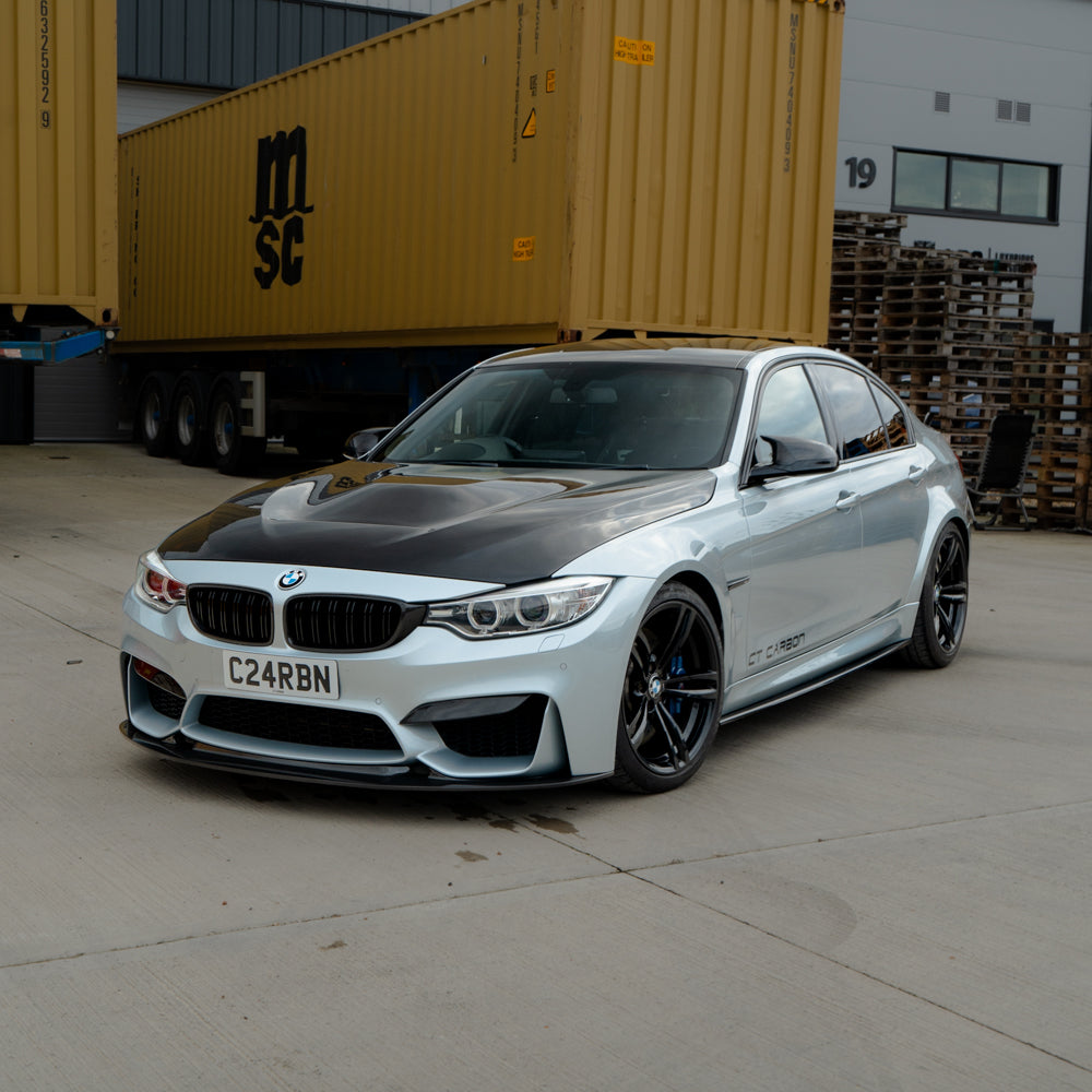 CT Carbon Gloss Carbon Fibre (Carbon Fiber) Wing Mirror Caps for BMW F80 M3, F82/F83 M4, F87 M2 Competition 2014-2021 - RHD UK Only - M Performance Style Door Mirror Covers/Shells Replacement