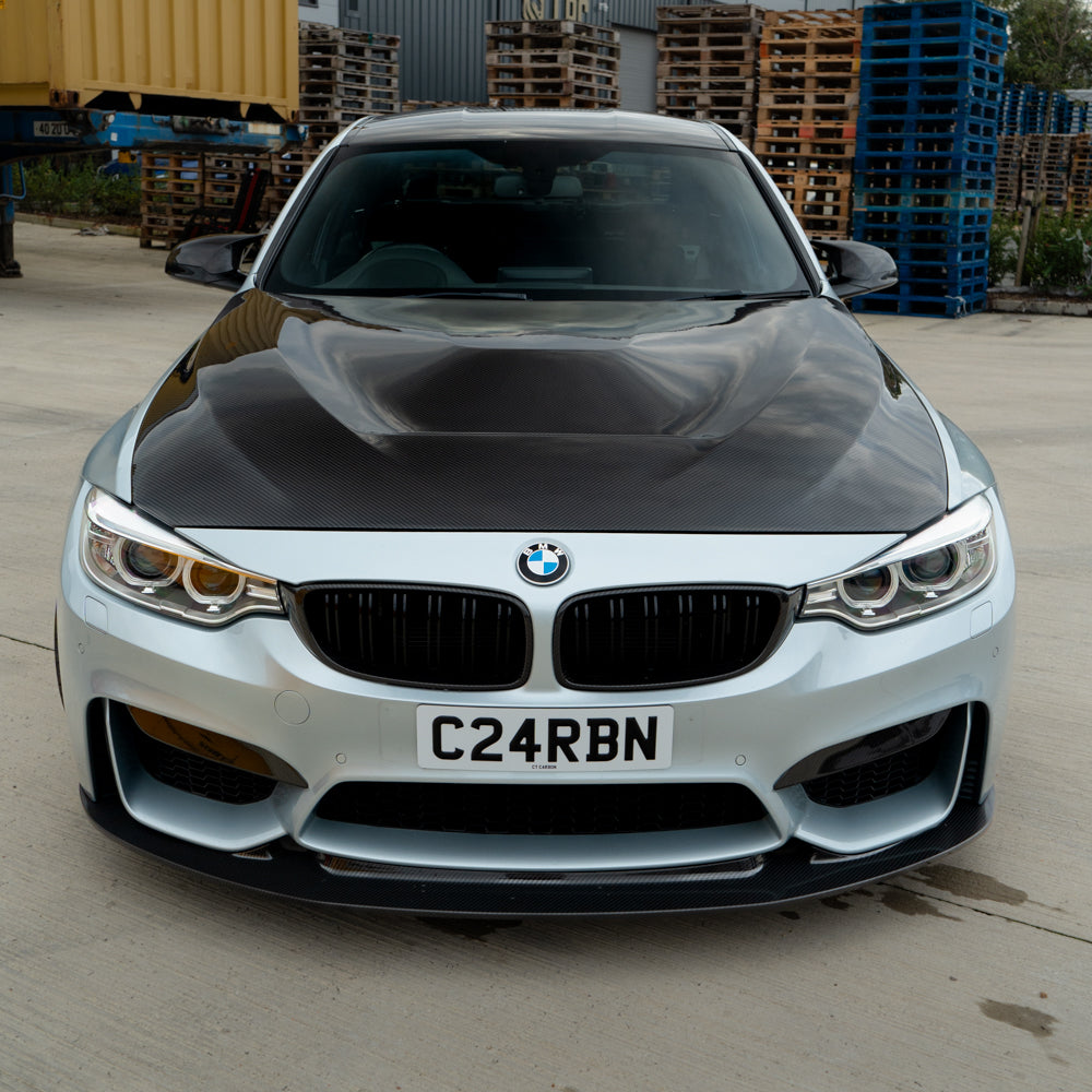 BMW M3/M4 F80 F82 F83 2014-2020 Dry Carbon Front Lip Spoiler / Front Splitter GT Style Pre-Preg – Front Bumper Lip, Chin Spoiler, Valance Aero Upgrade – CT Carbon F8x (incl. M4 Convertible)