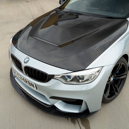 BMW F8X M3/M4 & 4 Series (F32 F33 F36 F80 F82 F83) GTS-Style Vented Carbon Fibre/Carbon Fiber Bonnet/Hood - Dry Carbon Prepreg, Lightweight - CT Carbon - M Performance Look, Direct Fit - 2013-2020