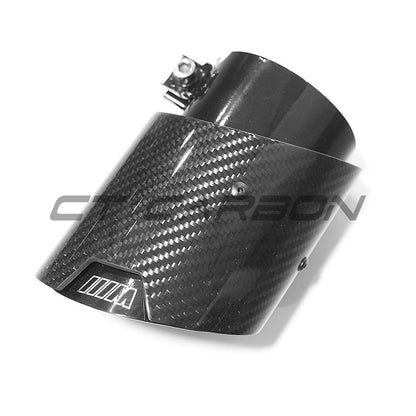BMW M2 G87, M3 G80 G81, M4 G82 G83 Carbon Fibre/Fiber Exhaust Tips - Gloss Black Tailpipe Finishers/Tail Tips (Quad Muffler Tips, Set of 4) by CT Carbon
