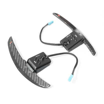 Carbon Fibre Magnetic Paddle Shifters – Extended Steering Wheel Gear Change Paddle Extenders for BMW F/G Series (M2 M3 M4, X3M X4M X5M), Toyota GR Supra A90, MINI Cooper S F56 – DCT/ZF8 – CT Carbon