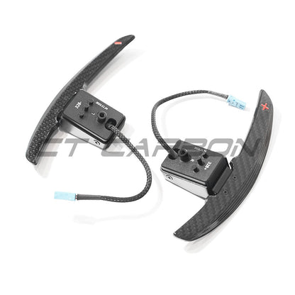 Carbon Fibre Magnetic Paddle Shifters – Extended Steering Wheel Gear Change Paddle Extenders for BMW F/G Series (M2 M3 M4, X3M X4M X5M), Toyota GR Supra A90, MINI Cooper S F56 – DCT/ZF8 – CT Carbon