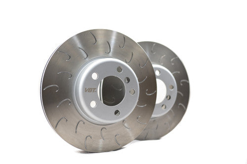 BMW F20 F21 F22 F23 1 Series/2 Series Rear 345mm VBT J-Hook Grooved Slotted Brake Discs/Rotors (Pair) – Fits M140i M135i M240i M235i with M Sport Brakes – High Carbon Performance OE Replacement F2x