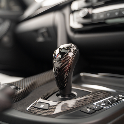 CT Carbon Carbon Fibre DCT Gear Selector / Shift Knob / Shifter for BMW F-Series M: F80 M3, F82 F83 M4, F87 M2/Competition, F10 M5, F12 F13 M6, F85 X5M, F86 X6M - OEM-Style Replacement Gear Lever (Dual-Clutch)