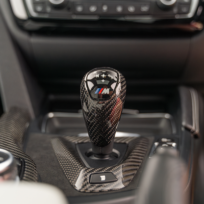 BMW M DCT Carbon Fibre/Fiber Gear Selector Shift Knob Lever - CT Carbon Full Replacement Shifter for F80 M3, F82/F83 M4, F87 M2, F10 M5, F12/F13 M6, F85 X5M, F86 X6M (Dual-Clutch M Performance Style)