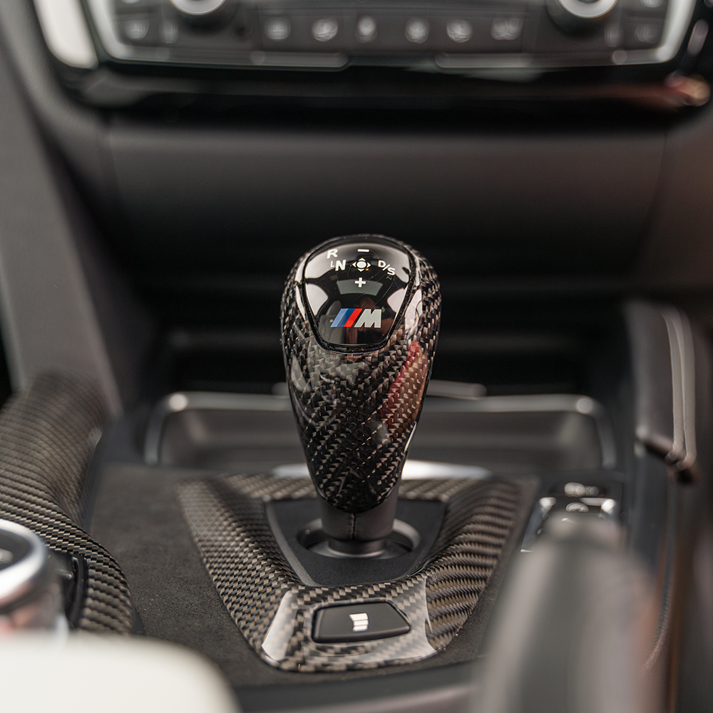 CT Carbon Carbon Fibre DCT Gear Selector / Shift Knob / Shifter for BMW F-Series M: F80 M3, F82 F83 M4, F87 M2/Competition, F10 M5, F12 F13 M6, F85 X5M, F86 X6M - OEM-Style Replacement Gear Lever (Dual-Clutch)