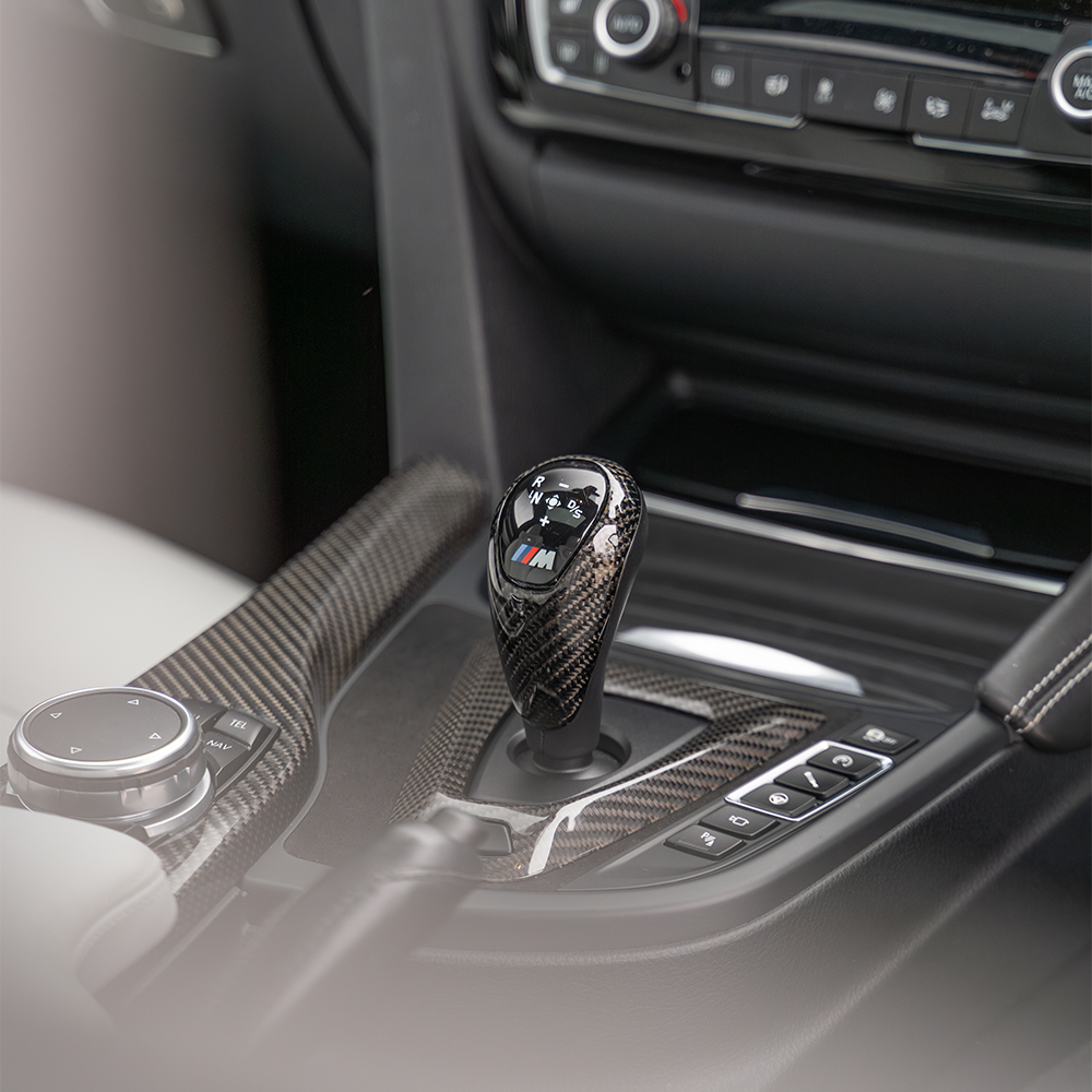 CT Carbon Carbon Fibre DCT Gear Selector / Shift Knob / Shifter for BMW F-Series M: F80 M3, F82 F83 M4, F87 M2/Competition, F10 M5, F12 F13 M6, F85 X5M, F86 X6M - OEM-Style Replacement Gear Lever (Dual-Clutch)