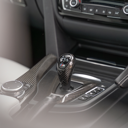CT Carbon Carbon Fibre DCT Gear Selector / Shift Knob / Shifter for BMW F-Series M: F80 M3, F82 F83 M4, F87 M2/Competition, F10 M5, F12 F13 M6, F85 X5M, F86 X6M - OEM-Style Replacement Gear Lever (Dual-Clutch)