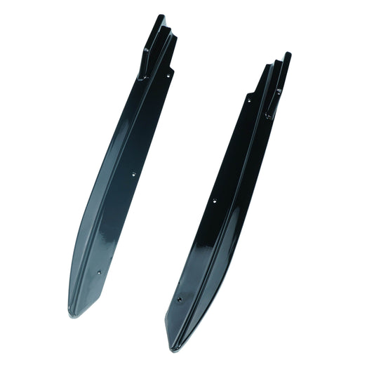 BMW 5 Series G30 2017-2023 Rear Spats / Rear Corner Splitters / Bumper Corner Extensions - Gloss Piano Black ABS - Rear Valance Ends - Diffuser Corner Caps - BLAK by CT Carbon