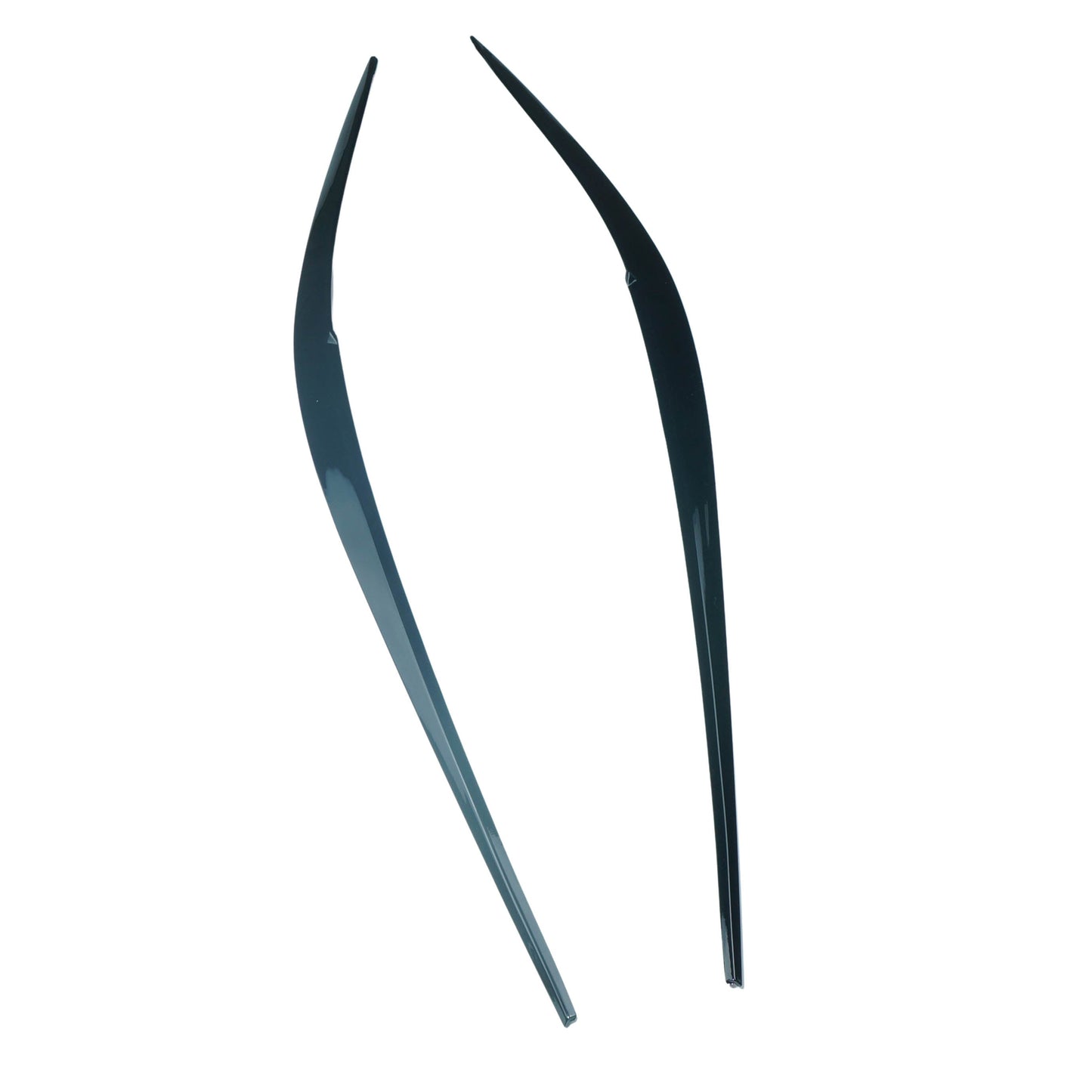 BMW G20 3 Series Headlight Eyebrows/Eyelids in Gloss Piano Black – Lamp Brow Covers & Eyelid Trims (2018-2022) | Front Light/Headlamp Top Cover Set for Saloon/Sedan | CT Carbon BLAK OEM+