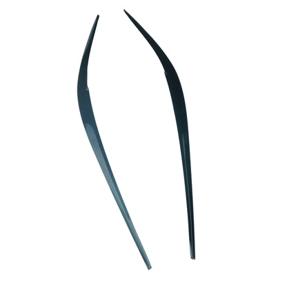 BMW G20 3 Series Headlight Eyebrows/Eyelids in Gloss Piano Black – Lamp Brow Covers & Eyelid Trims (2018-2022) | Front Light/Headlamp Top Cover Set for Saloon/Sedan | CT Carbon BLAK OEM+