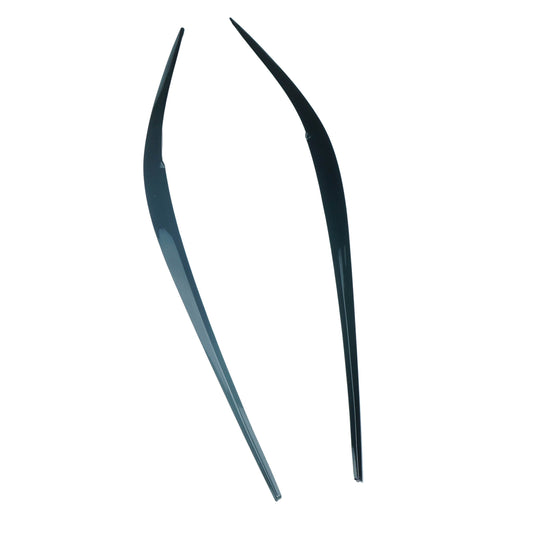 BMW G20 3 Series Headlight Eyebrows/Eyelids in Gloss Piano Black – Lamp Brow Covers & Eyelid Trims (2018-2022) | Front Light/Headlamp Top Cover Set for Saloon/Sedan | CT Carbon BLAK OEM+