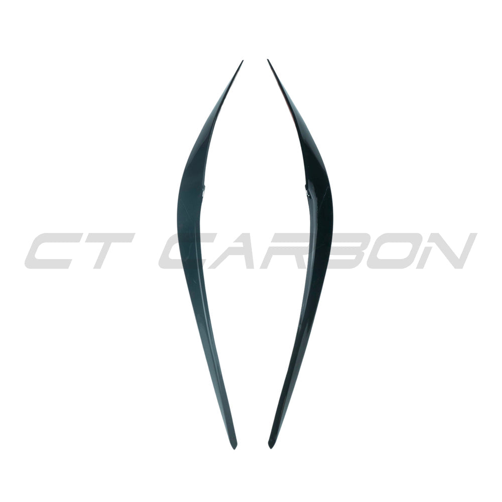 BMW M2 F87 & 2 Series F22 Headlight Eyebrows/Eyelids – Gloss Piano Black ABS Trim Covers | Fits M2 2015-2020 (OG & Competition) + 2 Series 2014-2020 | CT Carbon Headlamp Brow Styling