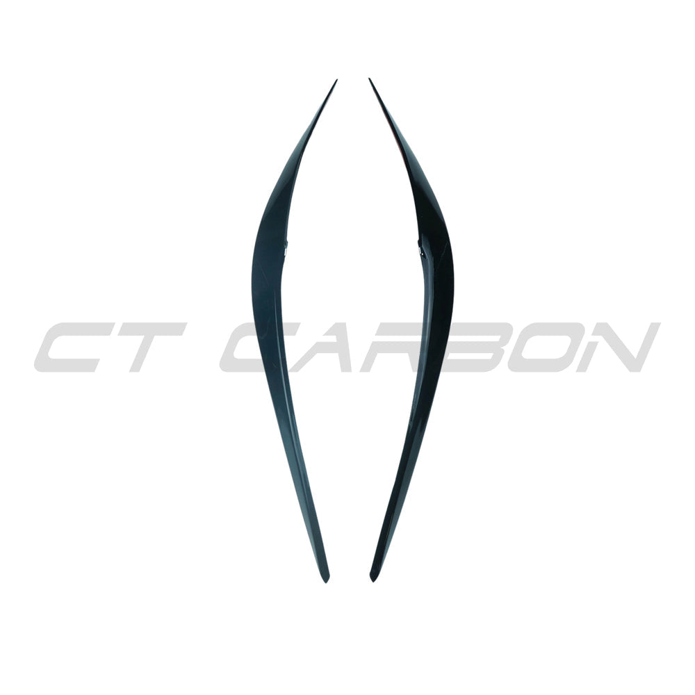 BMW M2 F87 & 2 Series F22 Headlight Eyelids/Eyebrows Covers - Gloss Black ABS Headlamp Brow Trim Garnish Overlays for M2/M2 Competition 2015-2020 & 2 Series Coupe 2014-2020 by CT Carbon