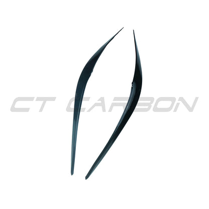 BMW M2 F87 & 2 Series F22 Headlight Eyelids/Eyebrows Covers - Gloss Black ABS Headlamp Brow Trim Garnish Overlays for M2/M2 Competition 2015-2020 & 2 Series Coupe 2014-2020 by CT Carbon