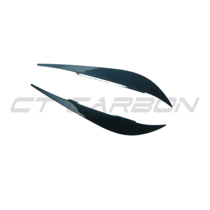 BMW M3 F80 (2014-2020), M4 F82 F83 (2014-2020) & 4 Series F32 F33 F36 (2013-2020) Headlight Eyebrows Eyelids Covers - Gloss Black ABS Headlamp Light Trims by CT Carbon (F8X F3X)