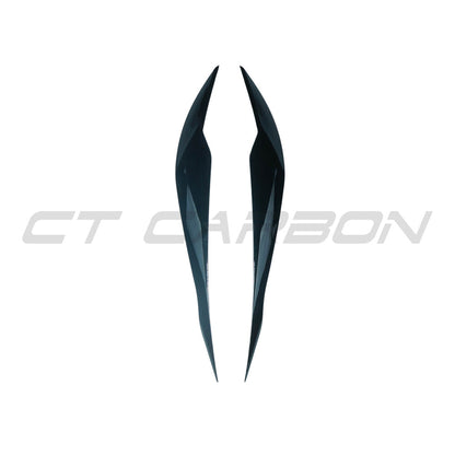 BMW 3 Series F30/F31 2013–2019 Gloss Piano Black Headlight Eyelids / Eyebrows / Headlamp Brow Covers – Lamp Spoilers, Light Brow Trims, ABS OEM+ – Saloon & Touring (CT Carbon Blak)