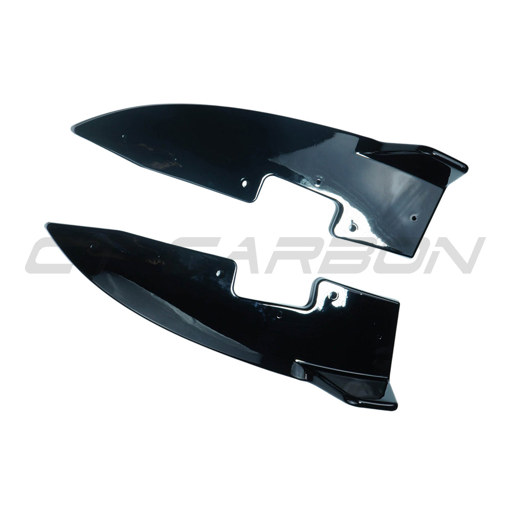 BMW 4 Series G22 G23 2020-2025 Gloss Piano Black Rear Bumper Corners | Corner Spats Splitters Valance Extensions Trims | ABS OEM+ Rear Styling - BLAK by CT Carbon (Coupe & Convertible)