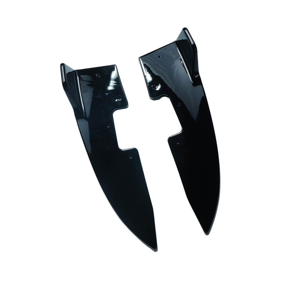 BMW 4 Series G22/G23 2020+ Gloss Piano Black Rear Bumper Corner Trims Spats Splitters Extensions End Caps | ABS | BLAK by CT Carbon | Coupe & Convertible | Body Kit Add-On Rear Valance Corners