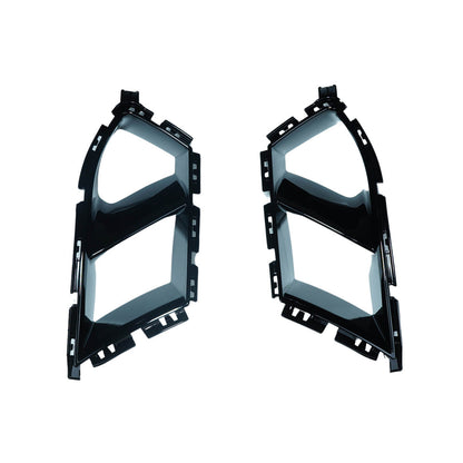 BMW M3/M4 G80 G81 G82 G83 Front Bumper Air Vents & Intake Ducts - Gloss Piano Black ABS OEM-Style Replacement Pair | G8X Front Vent Covers/Air Scoops/Inlet Trims (2021+) | BLAK by CT Carbon