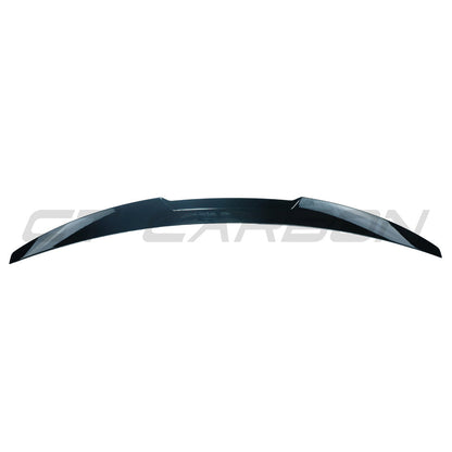 BMW 4 Series Coupe G22 2020+ V1 Rear Lip Spoiler - Gloss Piano Black ABS Boot/Trunk Decklid Tail Lip - OEM+ Style - BLAK by CT Carbon
