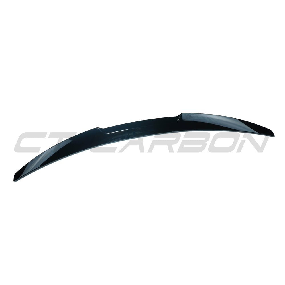 BMW 4 Series G22 Coupe 2020+ Gloss/Piano Black Boot Lid Lip Spoiler V1 - Trunk Lip Ducktail Rear Wing Aero Tailgate Lip - ABS OEM+ Style for 420i 420d 430i 430d M440i M440d xDrive - BLAK by CT Carbon M Sport