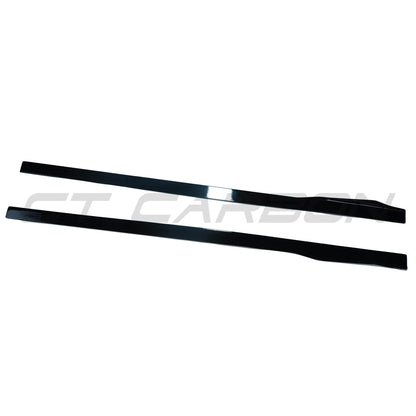 BMW 8 Series G16 Gran Coupe 2018+ Gloss/Piano Black Side Skirts - ABS Side Skirt Extensions / Sill Extensions / Rocker Panel Side Splitters / Side Blades | M Sport OEM+ Body Kit Upgrade (CT Carbon)