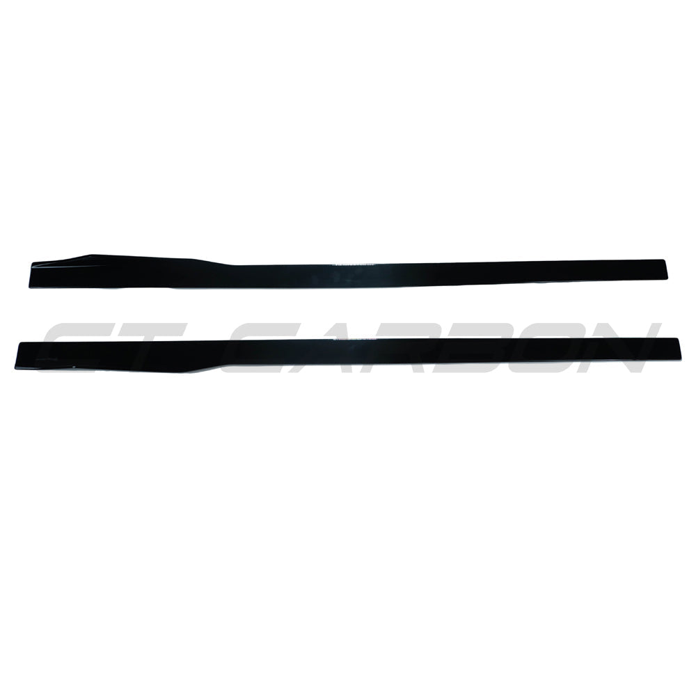 CT Carbon Gloss Piano Black Side Skirt Extensions/Splitters for BMW 8 Series G14 G15 (2018-2025) Convertible/Cabriolet & Coupe – ABS Side Blades/Lips Rocker Panel/Sill Extensions OEM Style Body Kit