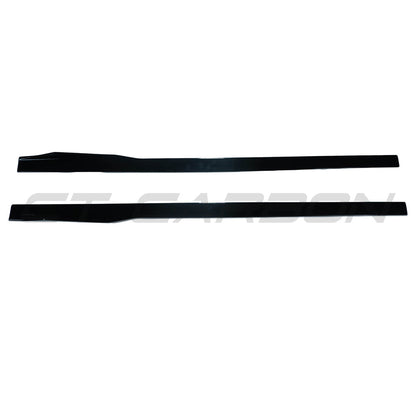 CT Carbon Gloss Piano Black Side Skirt Extensions/Splitters for BMW 8 Series G14 G15 (2018-2025) Convertible/Cabriolet & Coupe – ABS Side Blades/Lips Rocker Panel/Sill Extensions OEM Style Body Kit