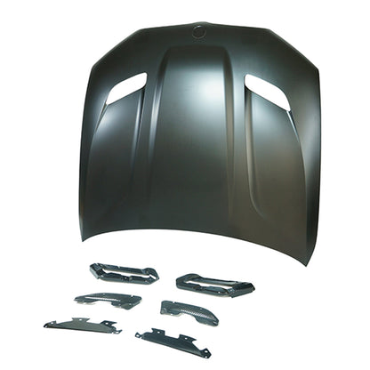 BMW F90 M5 & G30/G31 5 Series 2016-2024 Vented Alloy Bonnet/Hood – Aluminium (Aluminum) Heat-Extractor Aftermarket OE-Style Replacement, M Performance Style, Unpainted, Direct Fit for Sedan/Saloon & Touring/Estate, Pre-LCI & LCI