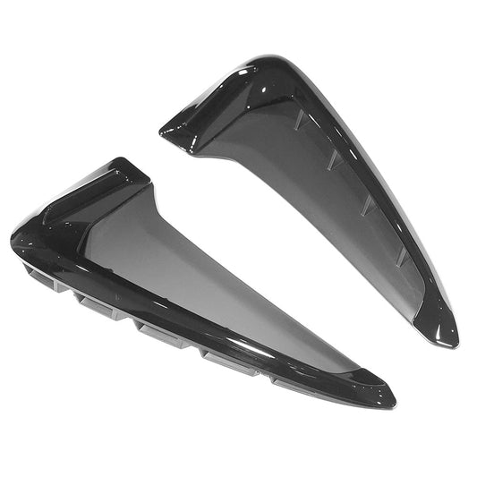 BMW X5 F15 2014-2018 OEM-Style Gloss Piano Black Side Vent Wing/Fender Gill Surround Covers – Air Breather Grille Trim/Garnish – Shadowline Dechrome Black Pack Upgrade – BLAK by CT