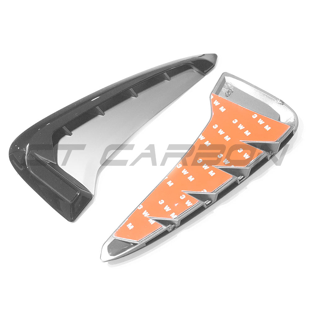 BMW X5 F15 2014-2018 OEM-Style Gloss Piano Black Side Vent Wing/Fender Gill Surround Covers – Air Breather Grille Trim/Garnish – Shadowline Dechrome Black Pack Upgrade – BLAK by CT