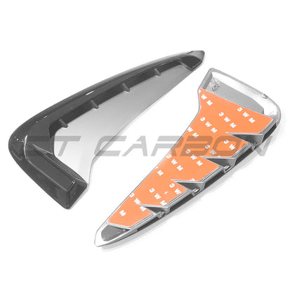 BMW X5 F15 2014-2018 OEM-Style Gloss Piano Black Side Vent Wing/Fender Gill Surround Covers – Air Breather Grille Trim/Garnish – Shadowline Dechrome Black Pack Upgrade – BLAK by CT