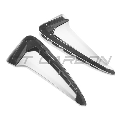 BMW X5 F15 2014–2018 Gloss Piano Black Side Vent Surrounds – Wing/Fender Air Breather Trim Covers, Side Grille Garnish, Dechrome Shadowline Styling