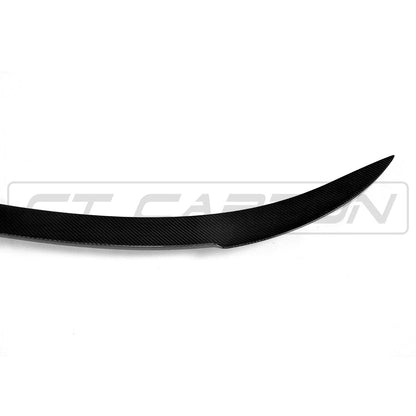 BMW M6 F12/F13 V-Style Carbon Fibre/Fiber Rear Lip Spoiler - CT Carbon Boot/Trunk Decklid Wing for 6 Series Coupe & Convertible (2013-2019) | Bootlid/Tailgate Lip Spoiler