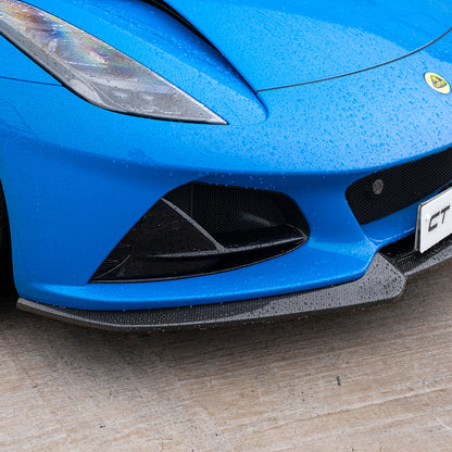 Lotus Emira 2022+ Carbon Fibre/Carbon Fiber Body Kit by CT Design - Full Aero/Aerodynamic Package (Carbon Pack): Dry Pre-Preg Front Lip Splitter, Side Skirts, Rear Diffuser & Lip Spoiler - OEM+ Performance Styling Upgrade