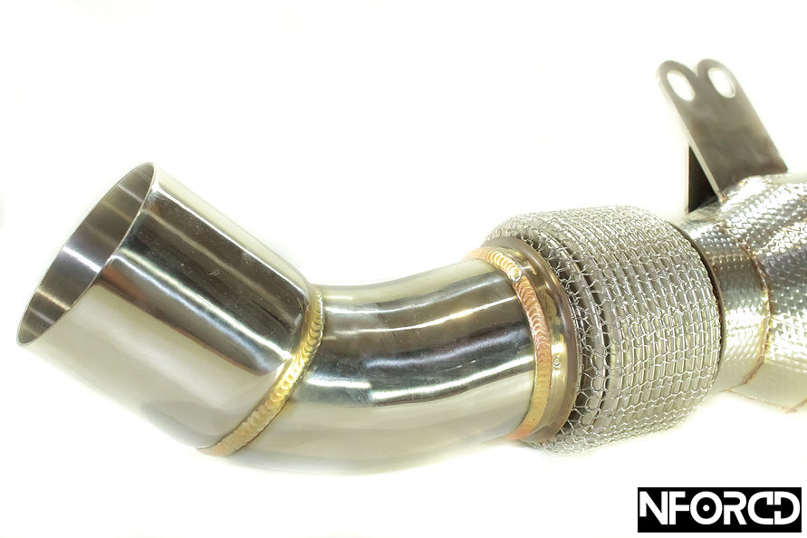 Osprey Performance BMW B58 Decat/Catless Downpipe (Cat Delete) with OEM-Style Heat Shield - Stainless