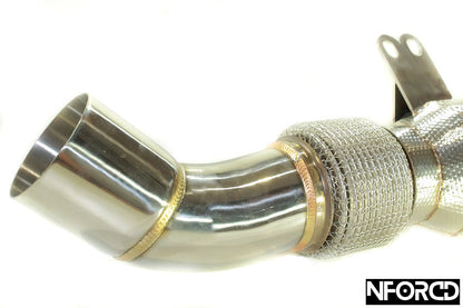 Osprey Performance BMW B58 Decat/Catless Downpipe (Cat Delete) with OEM-Style Heat Shield - Stainless