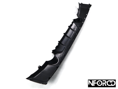 BMW 2 Series F22 F23 2014-2020 Rear Diffuser, Valance/Apron, Bumper Insert - Gloss Piano Black ABS - For M Sport Rear Bumper, Left Twin Pipe Dual Exit (Coupe/Convertible) M Performance Style Fits M235i 218i 220i 228i 220d