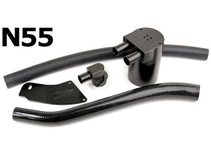 Burger Motorsports BMS N55 Turbo Oil Catch Can PCV Oil Separator & Crankcase Breather for BMW 135i 335i (2011-2013 E82 E88 E90 E91 E92 E93) - Blow-By Catch Tank OCC Upgrade, Direct Fit E Series 1 Series 3 Series