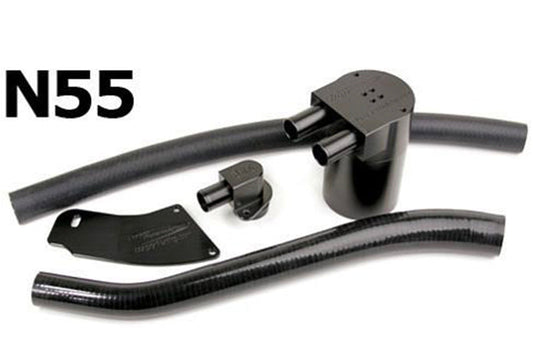 Burger Motorsports BMS N55 Turbo Oil Catch Can PCV Oil Separator & Crankcase Breather for BMW 135i 335i (2011-2013 E82 E88 E90 E91 E92 E93) - Blow-By Catch Tank OCC Upgrade, Direct Fit E Series 1 Series 3 Series