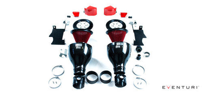 Eventuri Carbon Fibre (Fiber) Cold Air Intake / Induction Kit for BMW M5 E60 & M6 E63/E64 (S85 5.0L V10) - Performance Intake Airbox Upgrade, High Flow Filters, Ram-Air Scoops