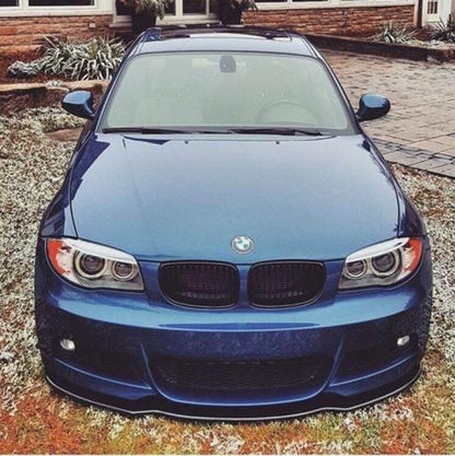 BMW 1 Series E82 E88 M Sport/M-Tech Front Lip Splitter, Gloss Black ABS Chin Spoiler, Lower Front
