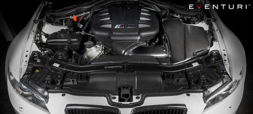 Eventuri Carbon Fibre Airbox Lid for BMW M3 E90 E92 E93 (E9X) S65 V8  Black Prepreg OEM Replacement Intake Cover
