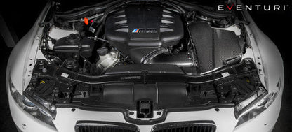 Eventuri Carbon Fibre Airbox Lid for BMW M3 E90 E92 E93 (E9X) S65 V8  Black Prepreg OEM Replacement Intake Cover