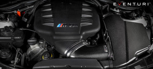 Eventuri Carbon Fibre Airbox Lid for BMW M3 E90 E92 E93 (E9X) S65 V8  Black Prepreg OEM Replacement Intake Cover