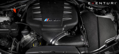 Eventuri Carbon Fibre Airbox Lid for BMW M3 E90 E92 E93 (E9X) S65 V8  Black Prepreg OEM Replacement Intake Cover